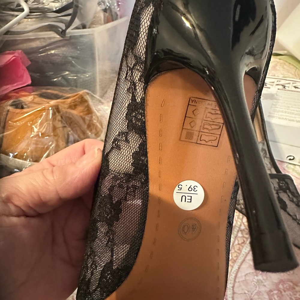 Chic Black Lace Heels by Hotter - Picture 4 of 4